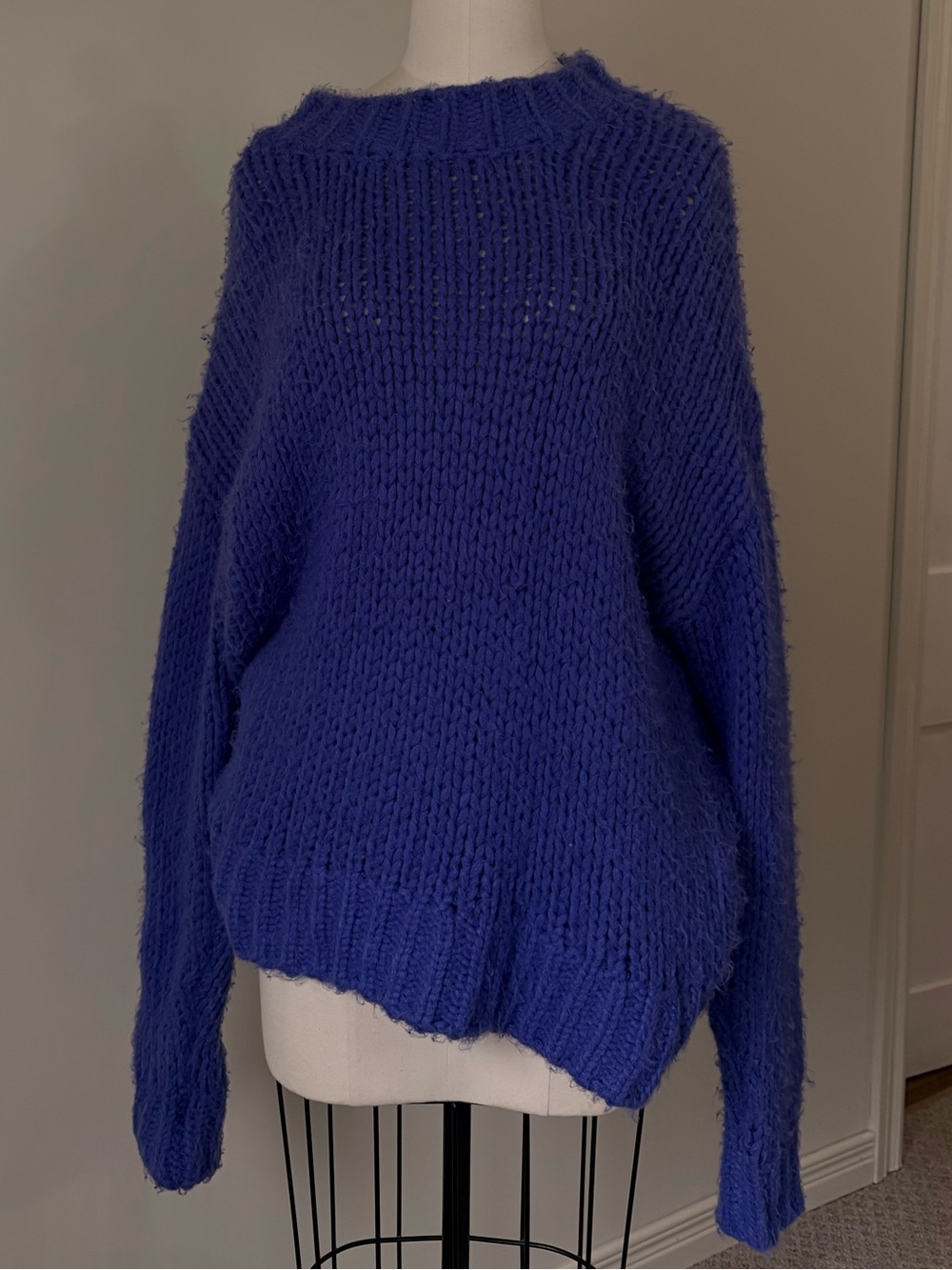 Zara Royal Blue Chunky Knit Sweater